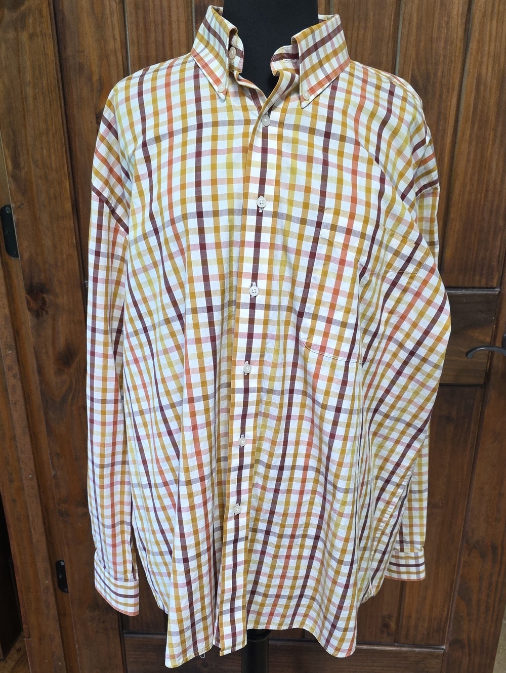 Alan Flusser Checkered Button-Down Shirt - Size 2XL